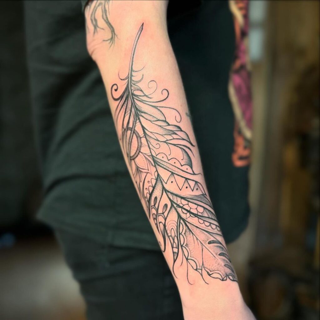 Floral Feather Ink