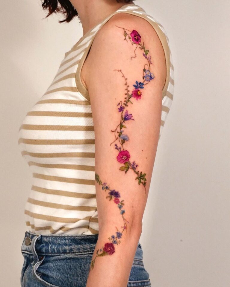 Floral Wrap Around Arm