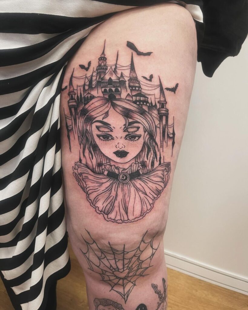 Tatuaggio di una ragazza goth