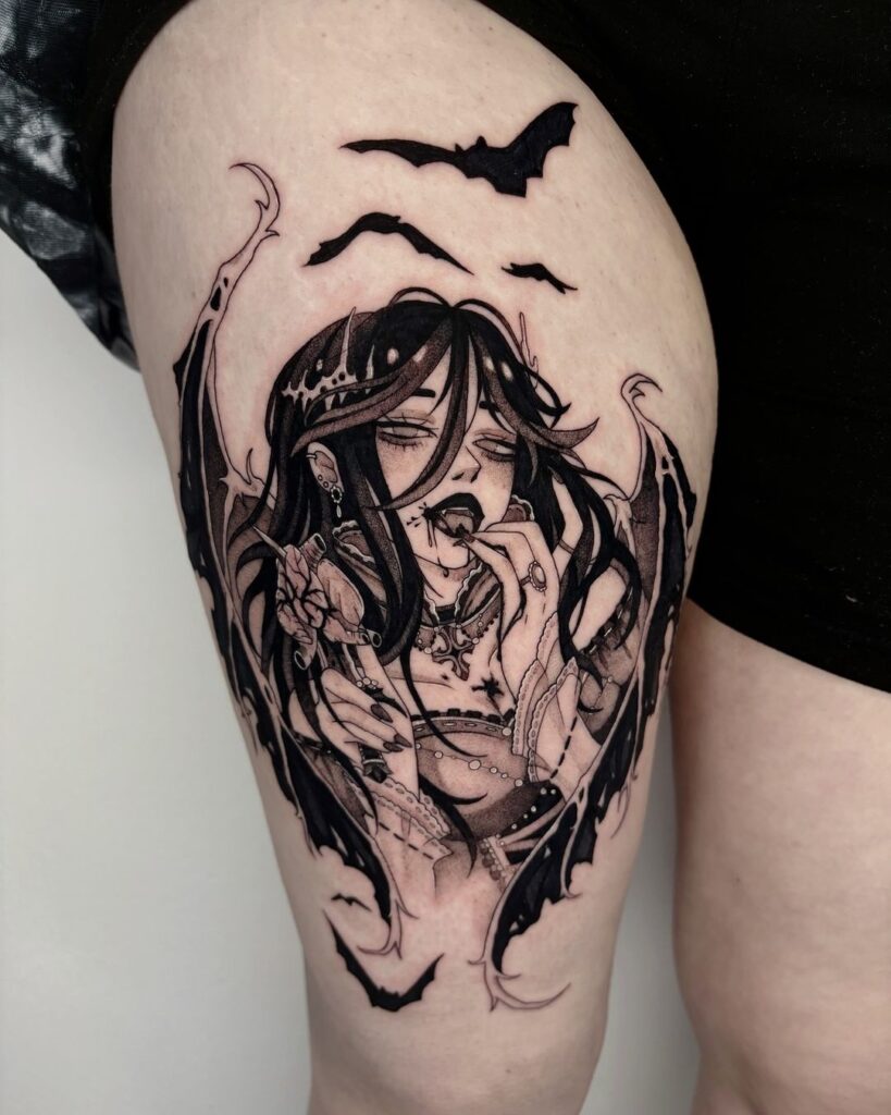 Tatuaggio goth vampiresco