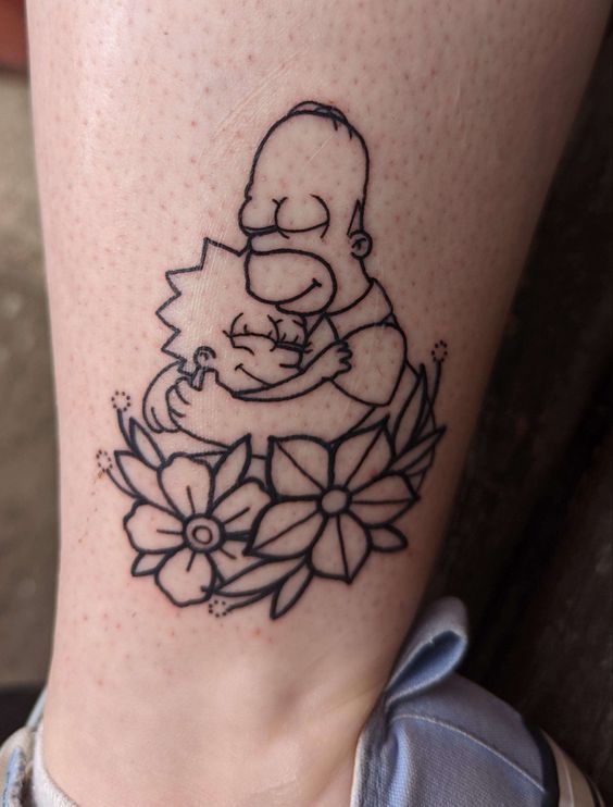 Homer And Lisa Tattoo