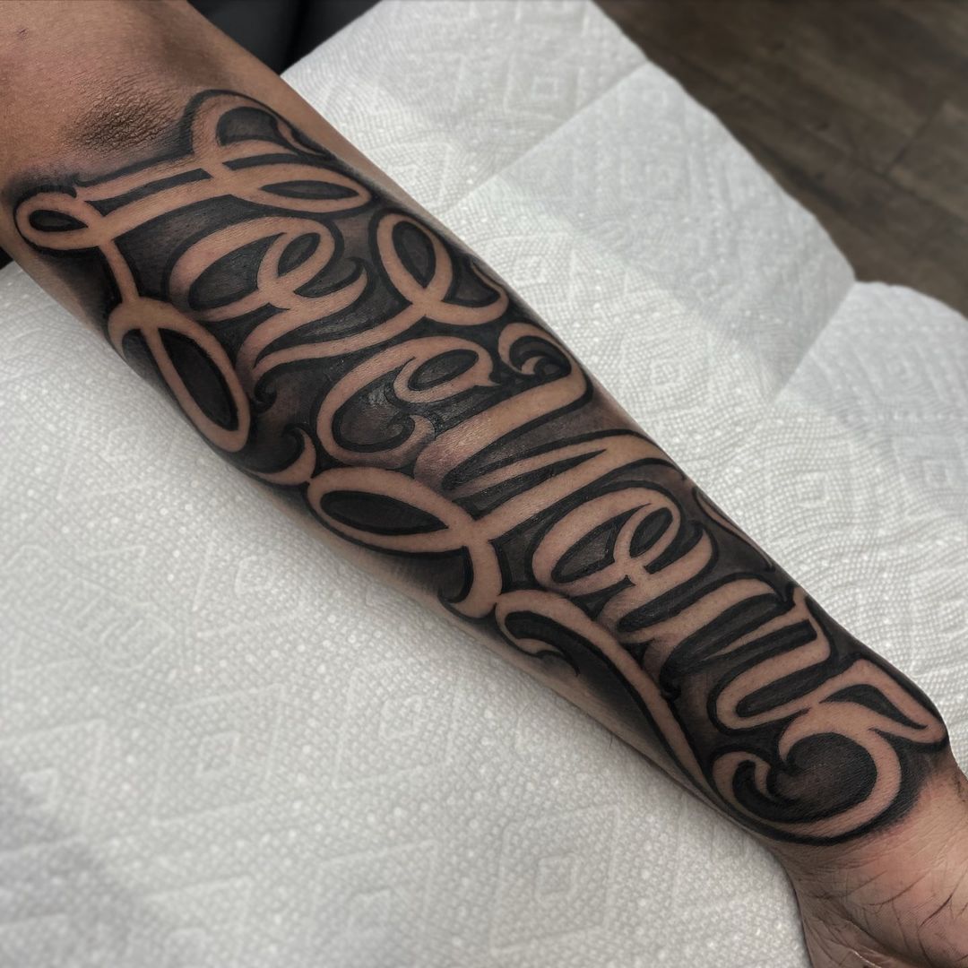 Love Yourz Lettering Sleeve Tat