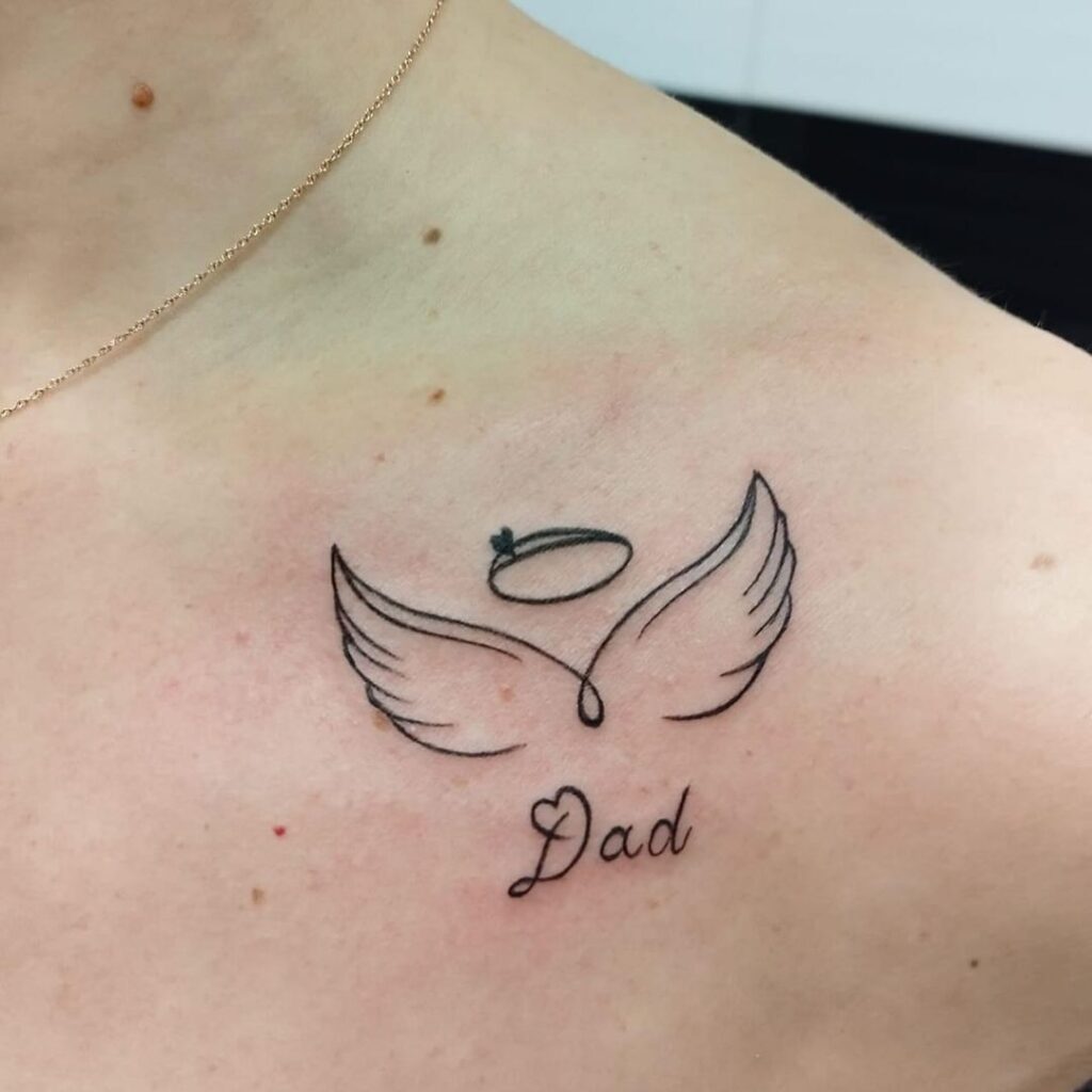 Tatuaje conmemorativo de papá