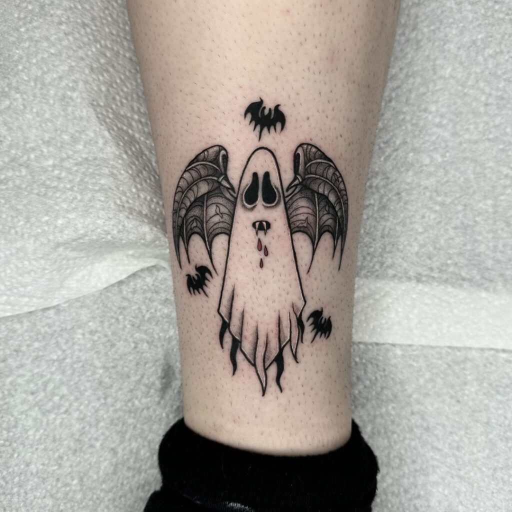 Mini Ghost Vampire Tattoo