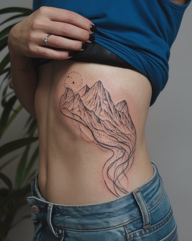 Tatuaggio della catena montuosa