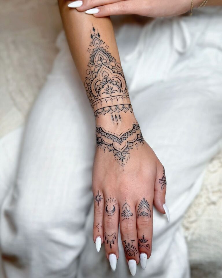 Ornamental Hand Tattoo