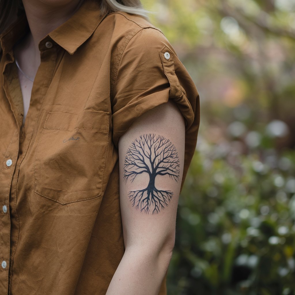 Tatuagem de braço de árvore venenosa