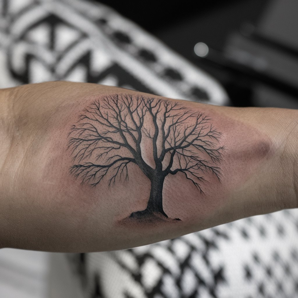 Árbol venenoso antebrazo Tat