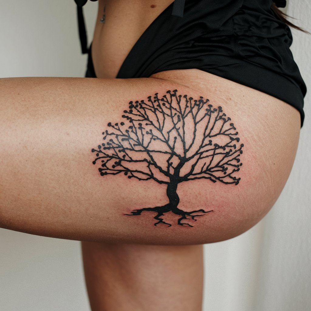 Tatuagem de anca de árvore venenosa