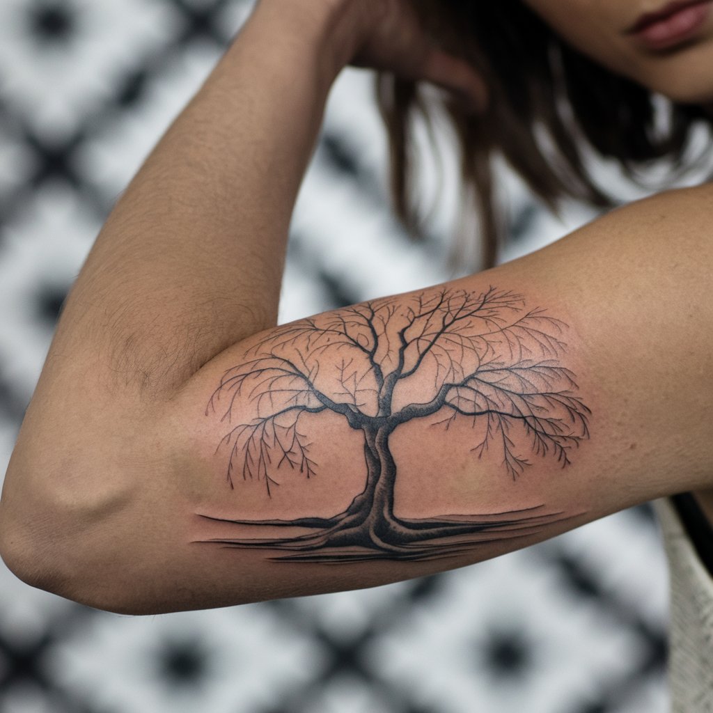 Tatuagem de árvore venenosa no braço