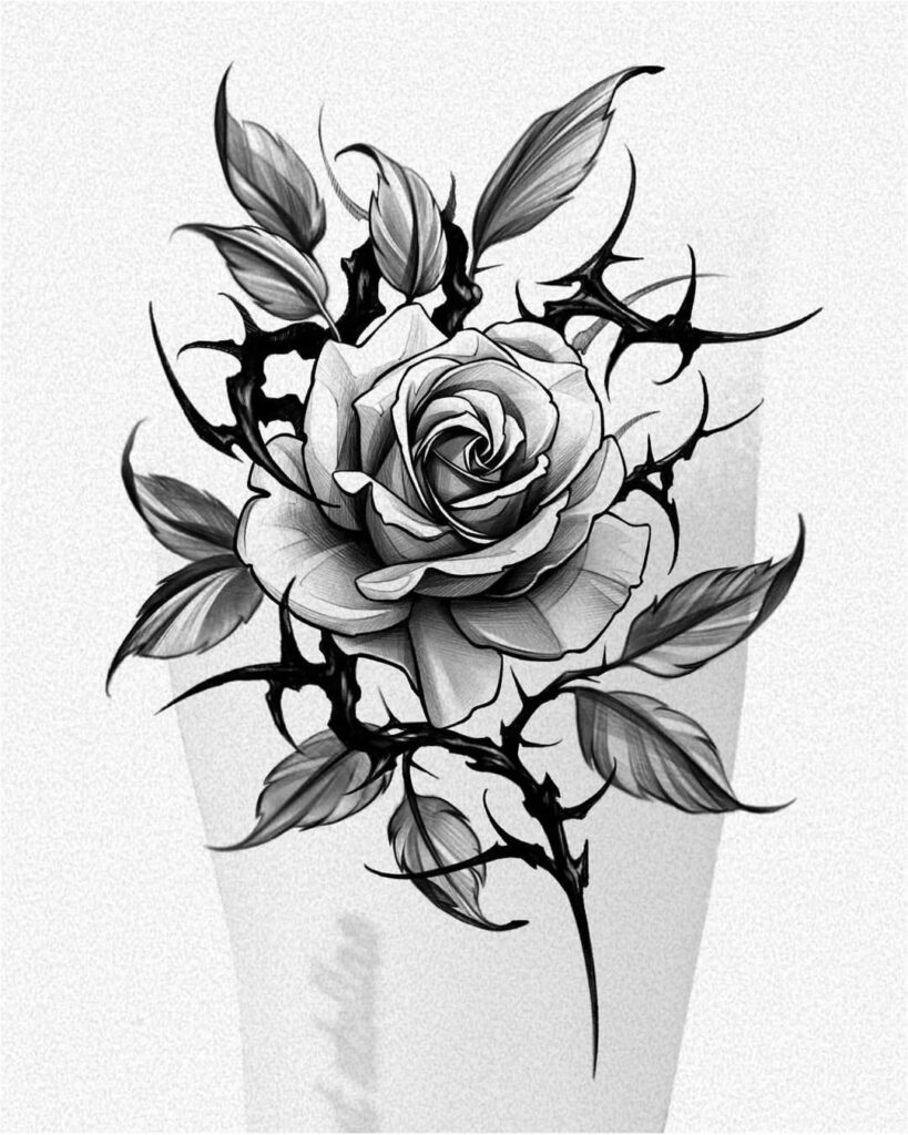 Rose Tat Design