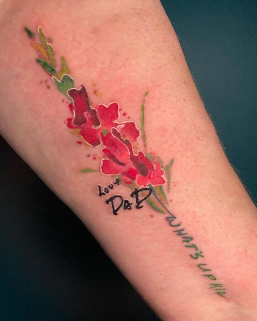 Tatuaggio sentimentale di papà