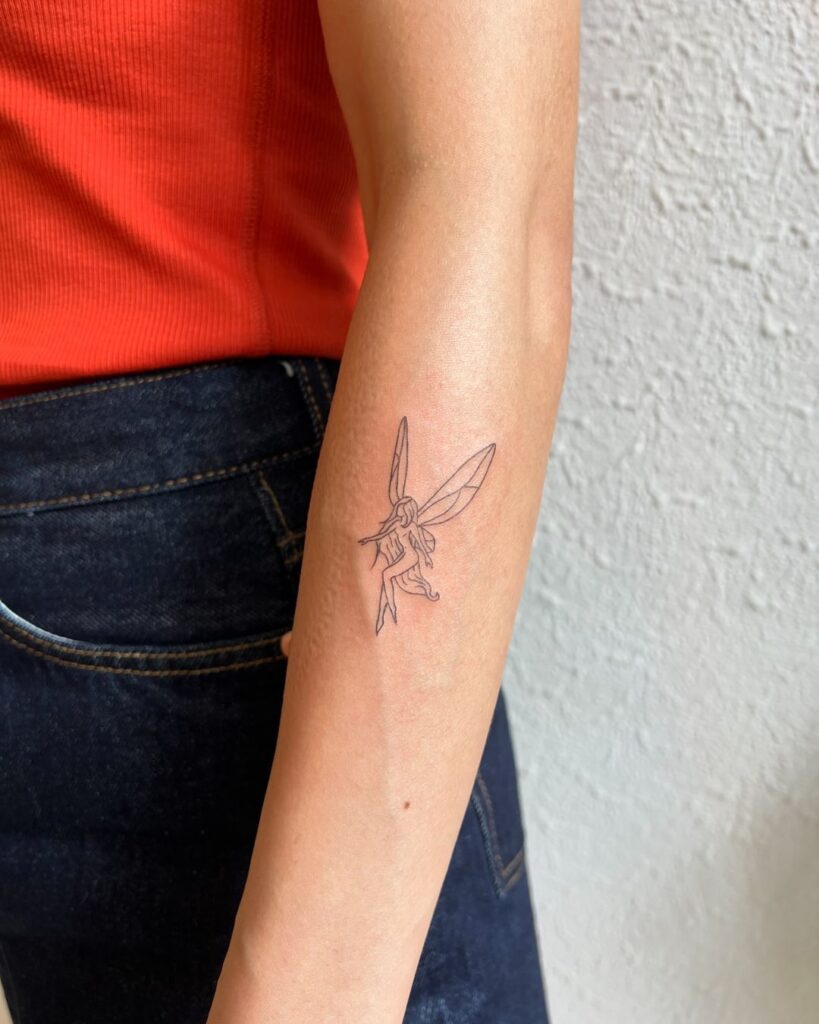 Side Forearm Fairy Tattoo