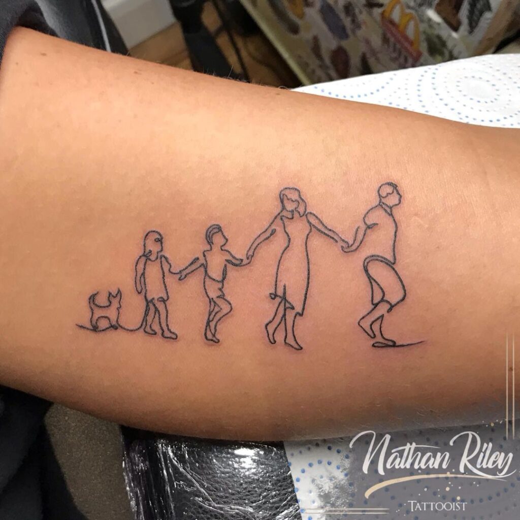 Single Line Family Tat