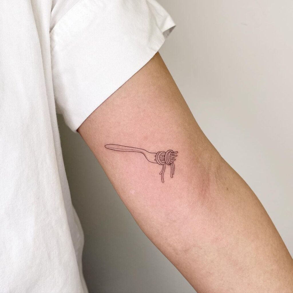 Small Spaghetti Tattoo