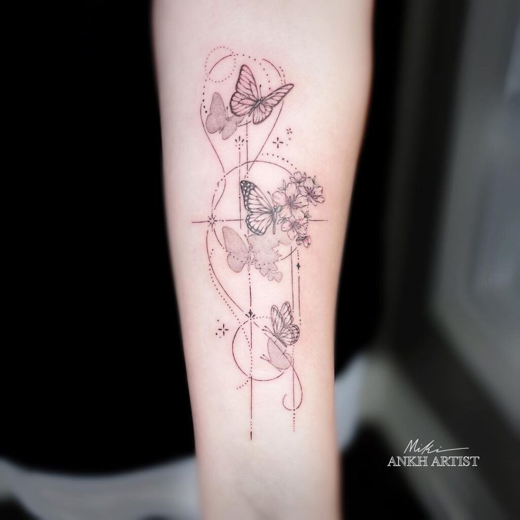 Soft And Elegant Memorial Tattoo