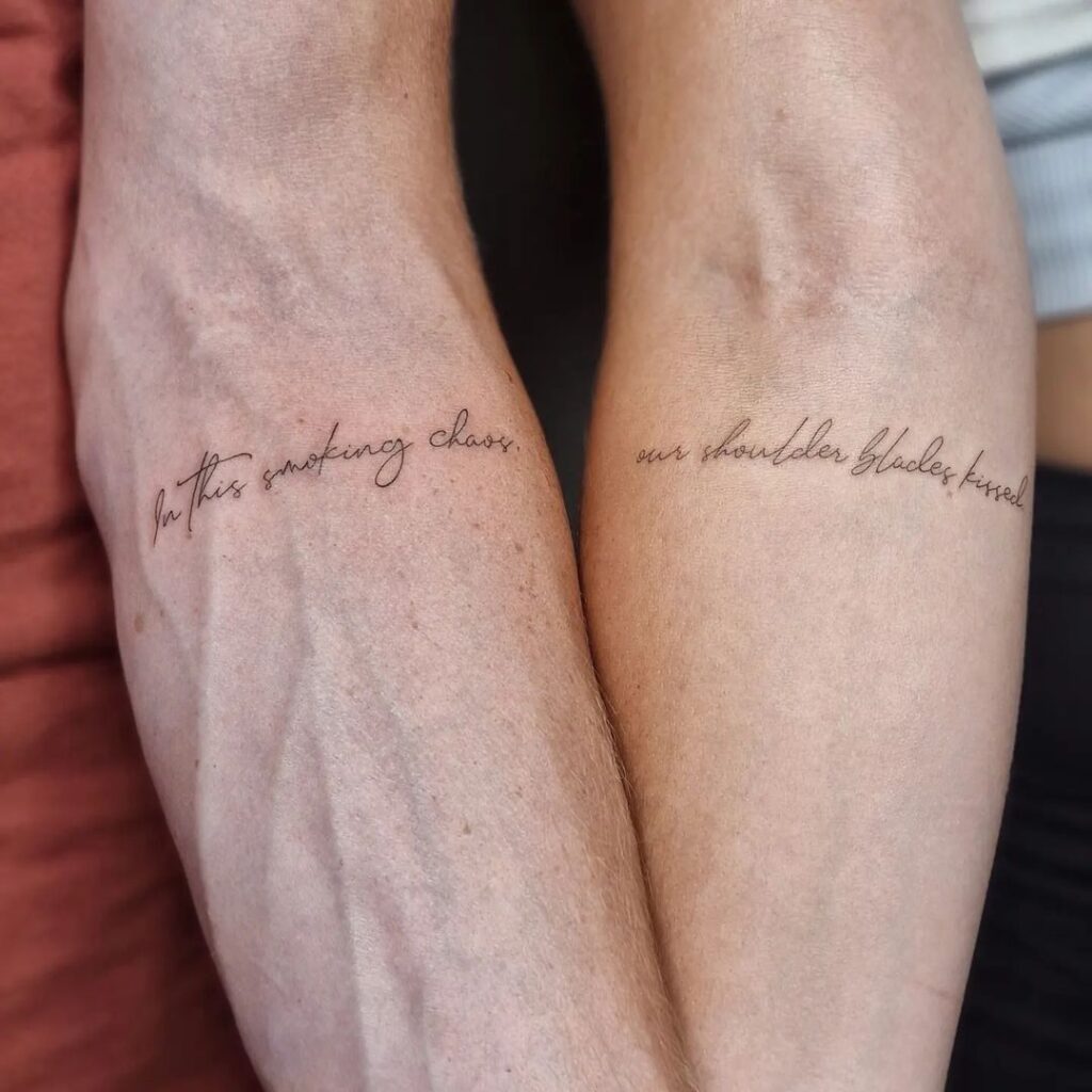 Tatuagem de letras de músicas