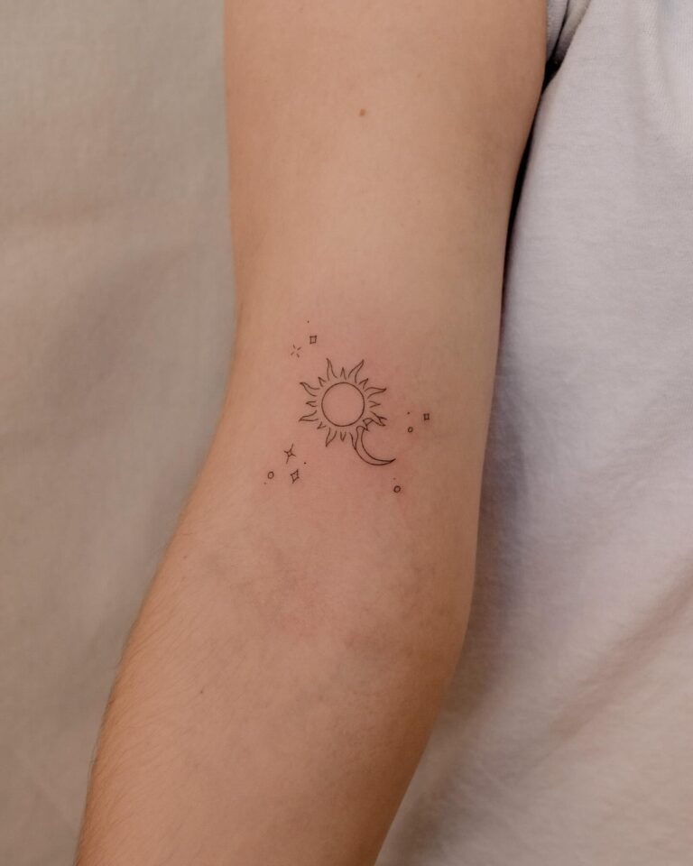 Tatuaggio Sole e Luna