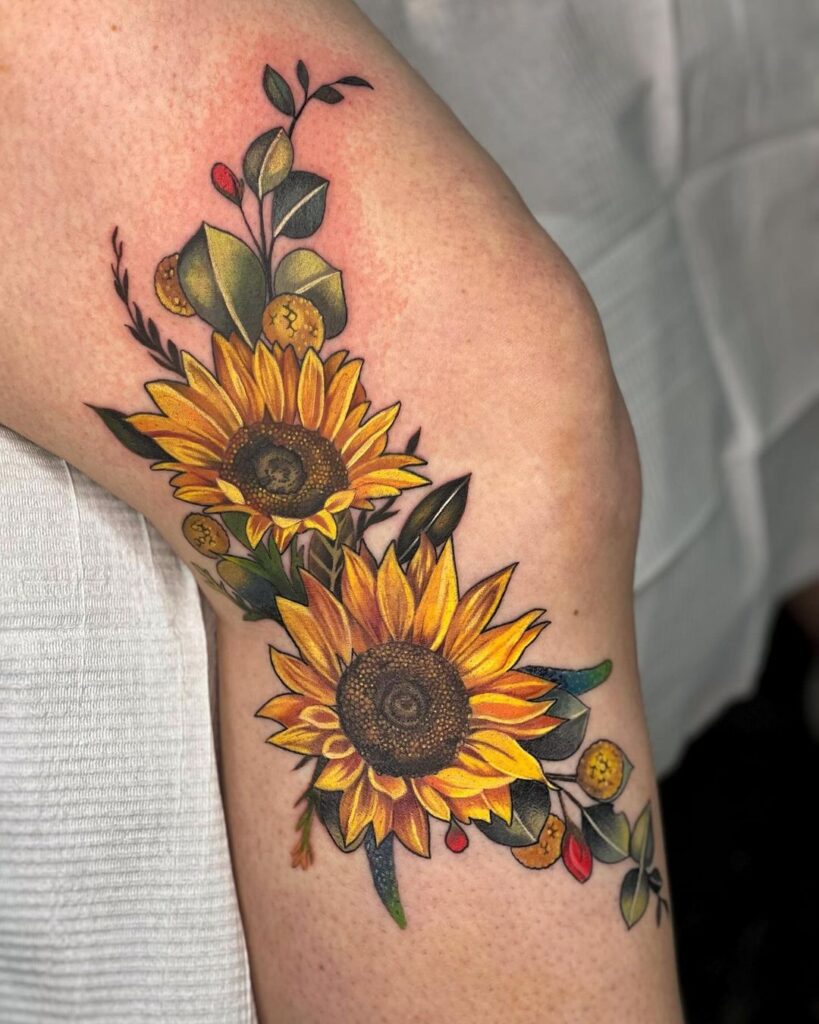 Tatuaje de un girasol