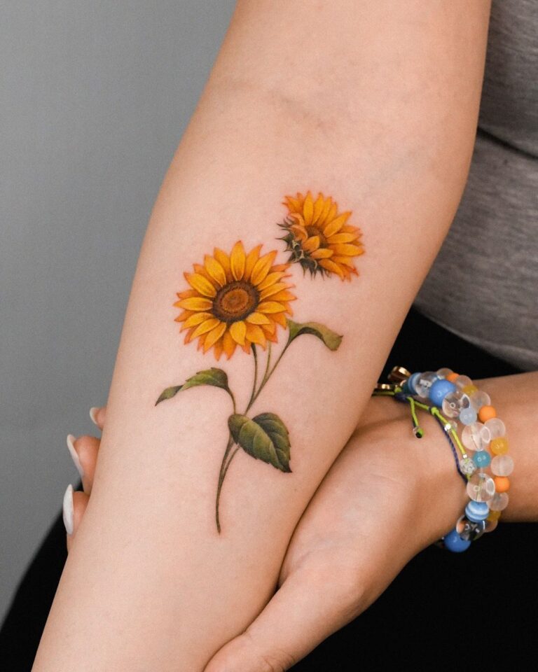 Tatuaje de un girasol