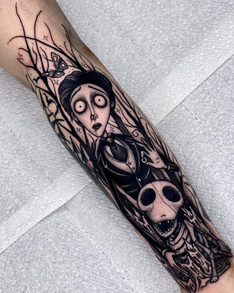 Victor And Scraps Corpse Bride Tattoo