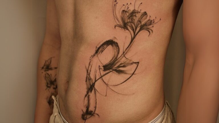rib tattoo for men