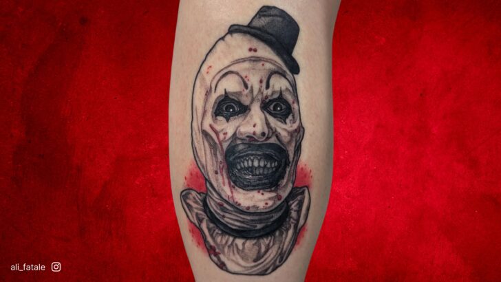 20 tatuagens de Art The Clown perfeitas para os fãs da icónica franquia Terrifier