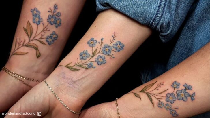 20 tatuagens giras de trios iguais para os melhores amigos