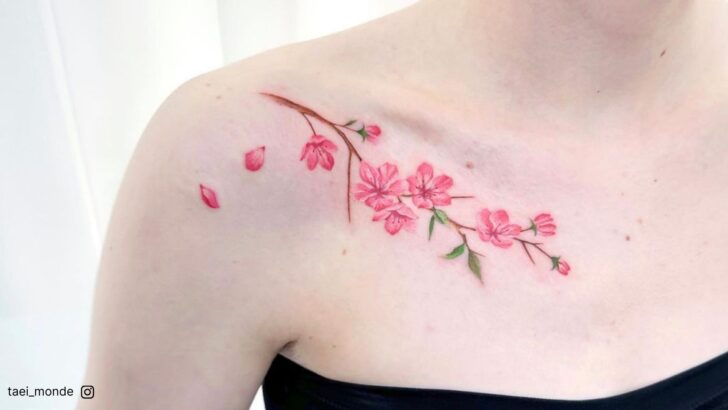 22 Desenhos de tatuagens de flores de cerejeira que simbolizam a beleza de novos começos