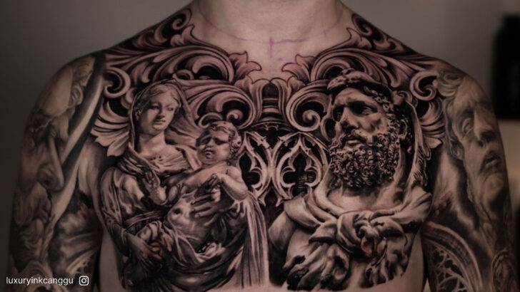 22 Chest Tattoos For Men That Are Cool & Empowering