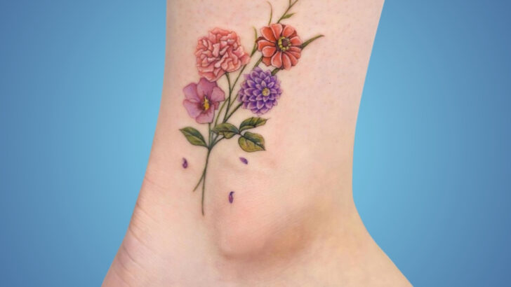 23 Beautiful Ankle Tattoos You’ll Want To Show Off All The Time