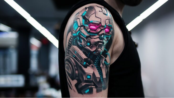 24 Futuristic Cyberpunk Tattoos That Capture The High Tech, Low Life Vibe