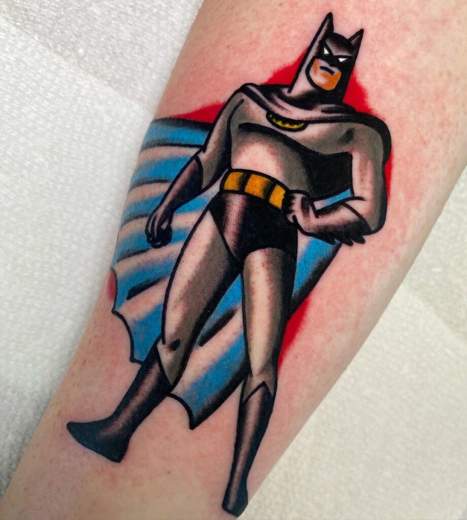 Tatuaje tradicional americano de Batman