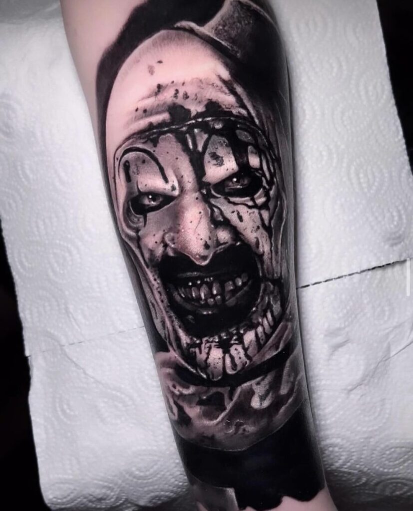 Art The Clown Tatuaje Blackwork