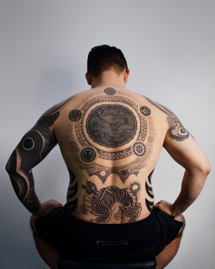 Asian Style Back Tattoo