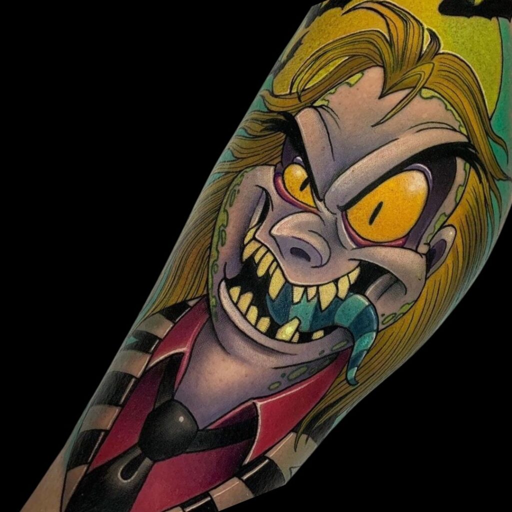 Beetlejuice Sleeve Tattoo