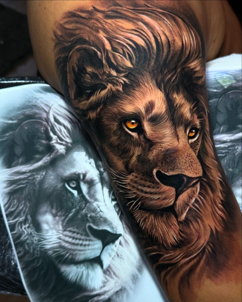 Big Lion Head Tattoo