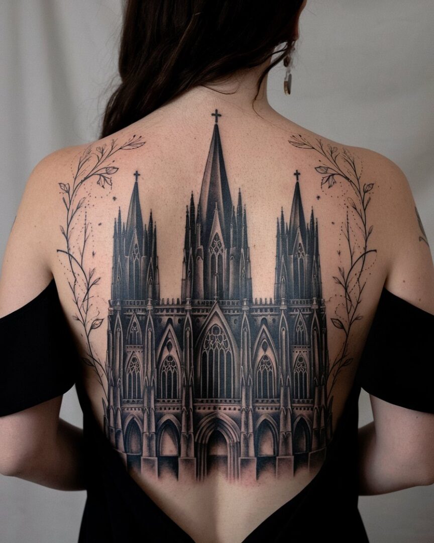 11 Gothic Cathedral Tattoos That Will Capture Your Attention Immediately