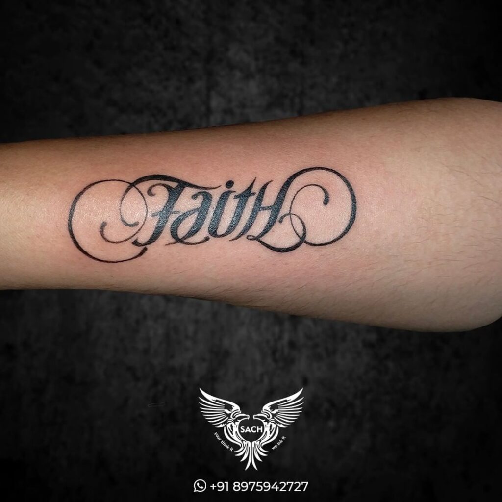 Bold And Elegant Lettering Tat