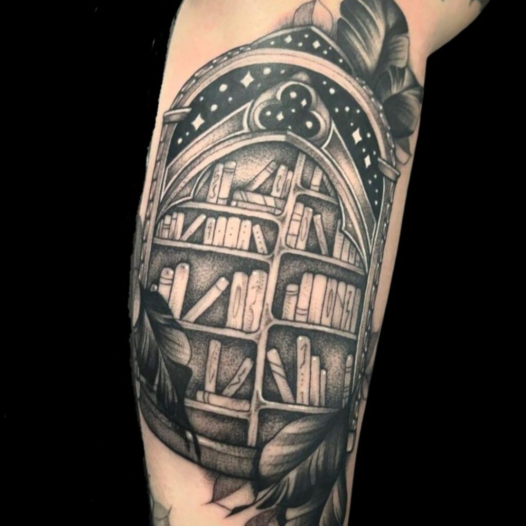 Bookshelf Tattoo