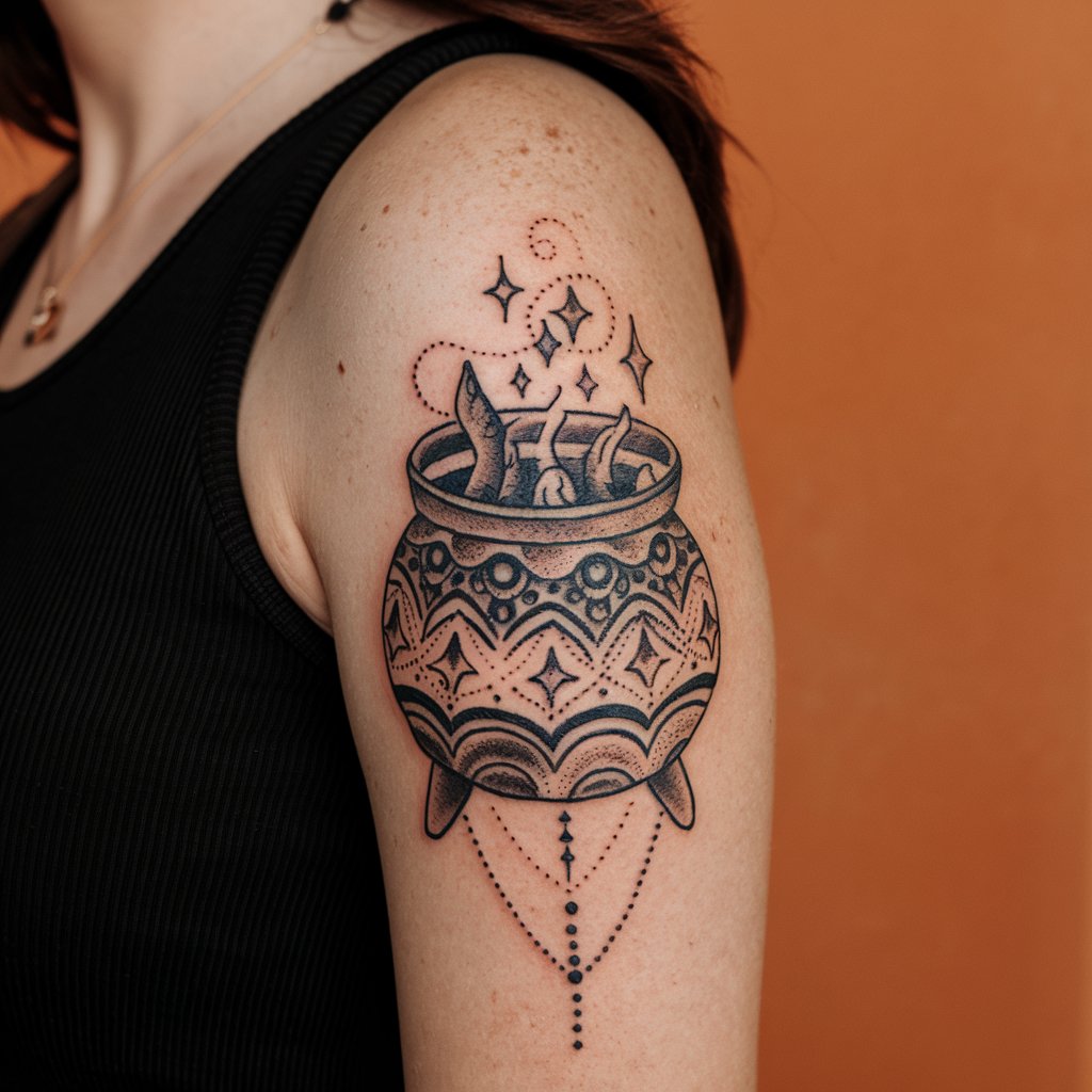 Cauldron Arm Tattoo