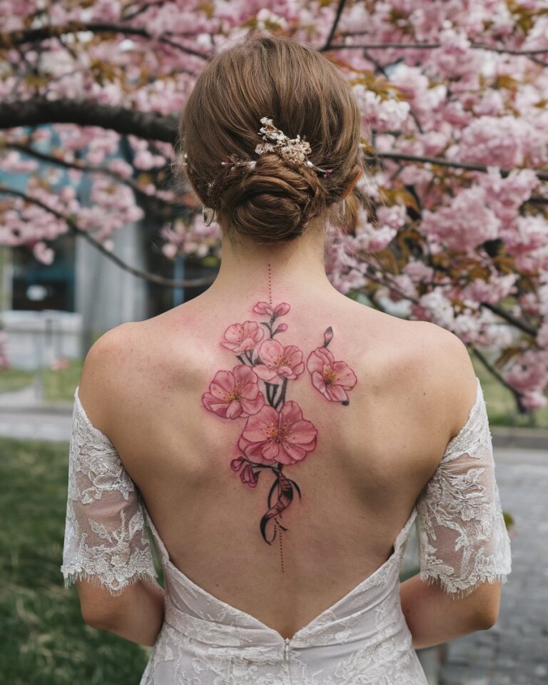24 Gorgeous Cherry Blossom Tattoo Designs With Powerful Meaning