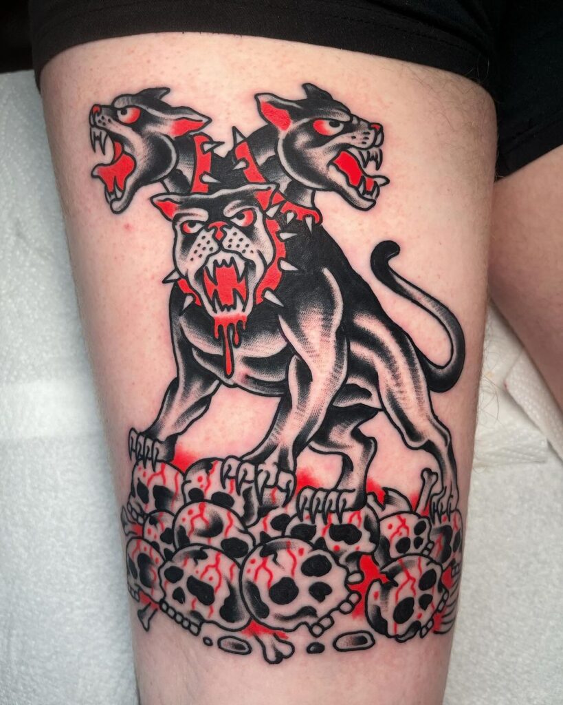 Tatuagem clássica de Cerberus