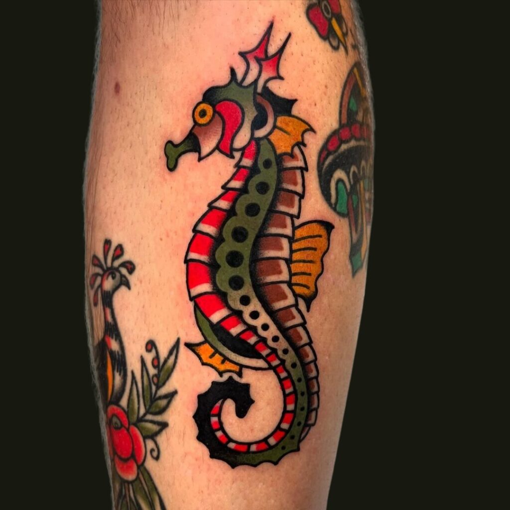 Classic Seahorse Tattoo