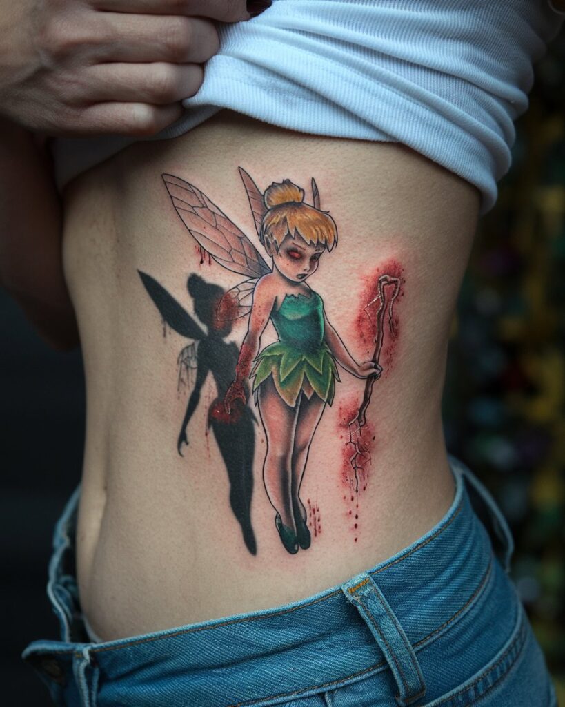 Creepy Tinkerbell Tattoo