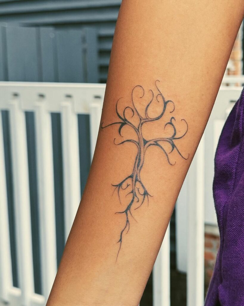 Elegant Poison Tree Tattoo