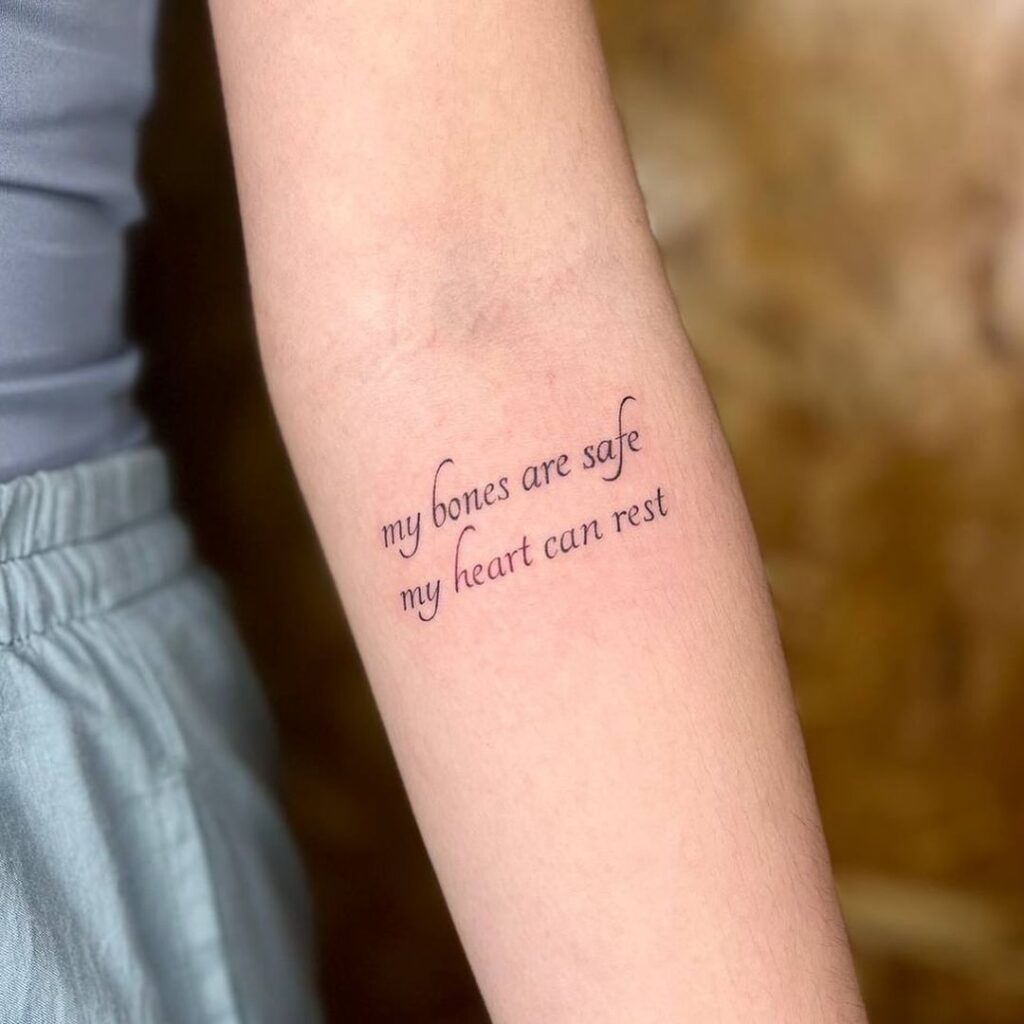 Elegant Small Quote Tattoo