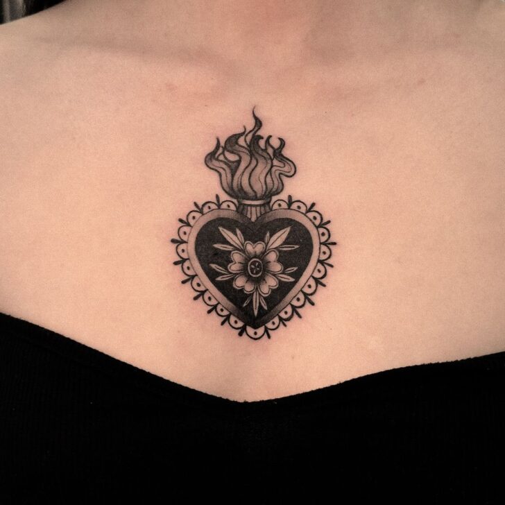 25 Fire Heart Tattoos That Are So Cool, You'll Get One Immediately