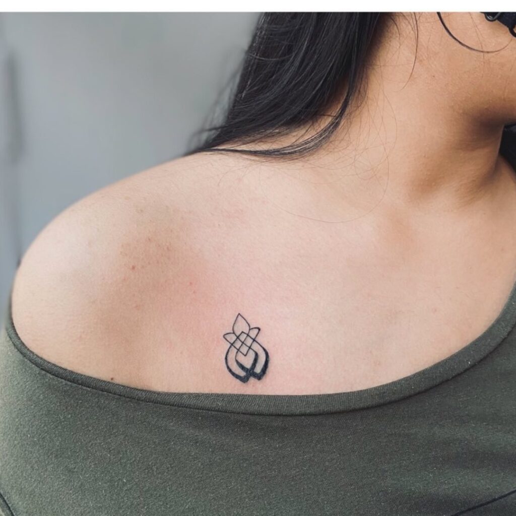 Fire Rose Symbol Tattoo