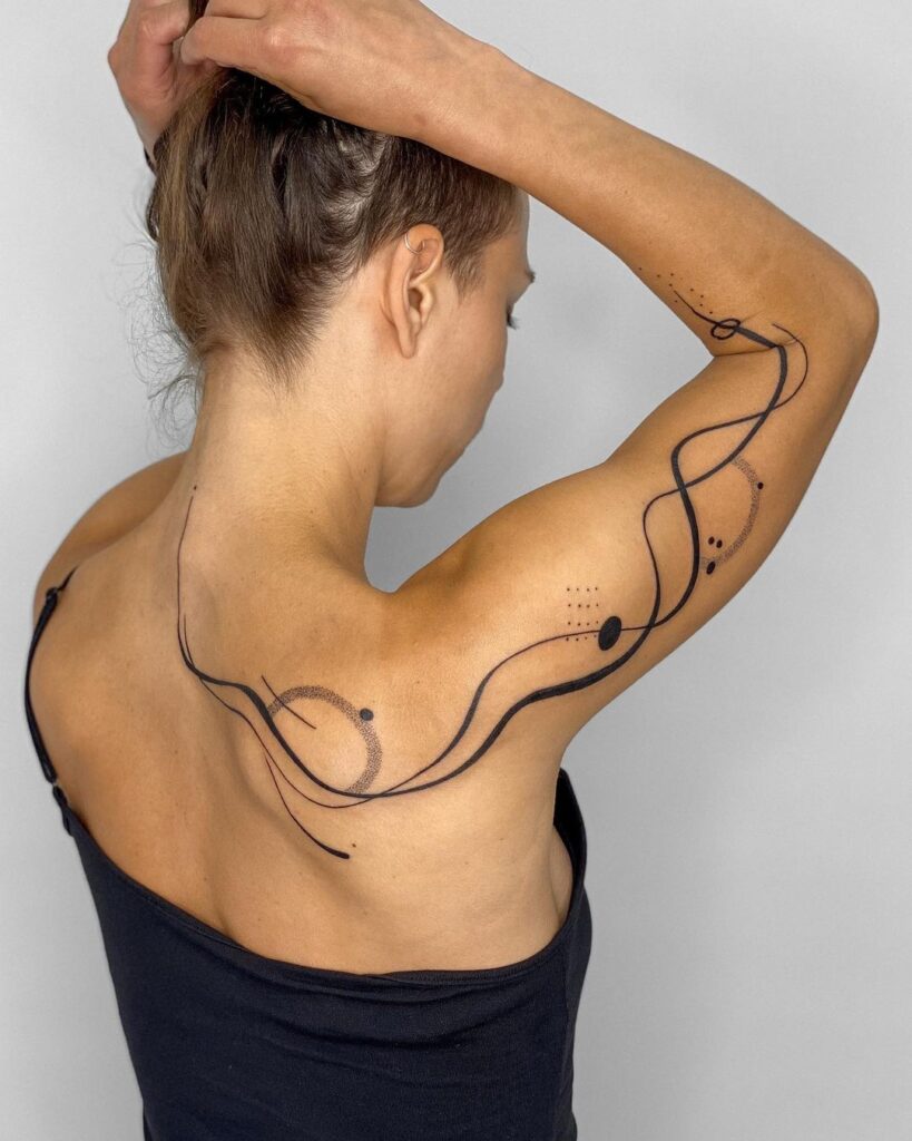 Flowing Lines Tattoo